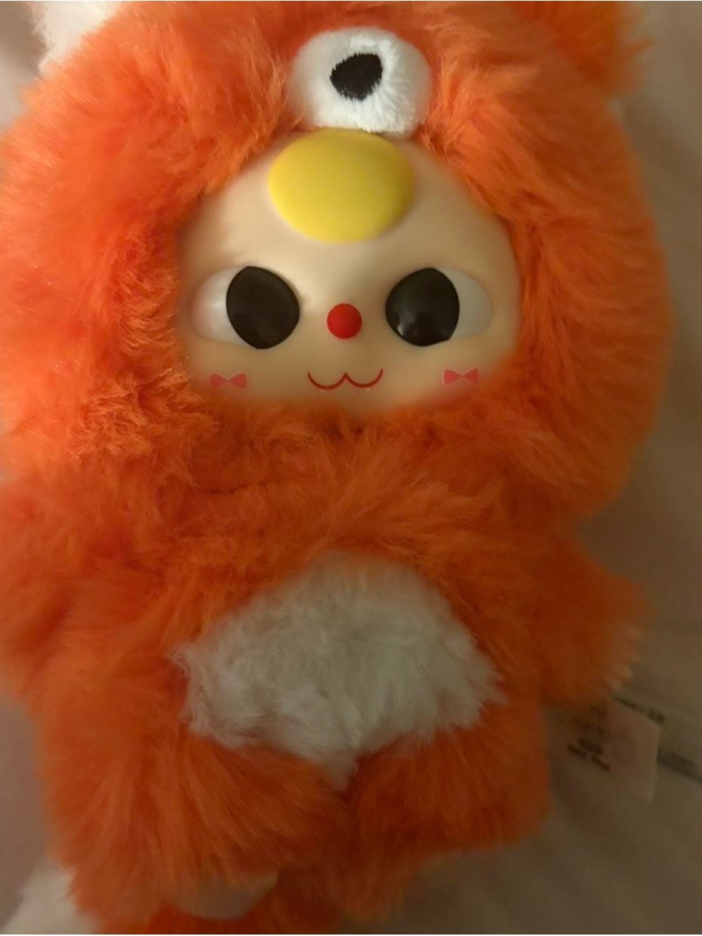 Baby three Orange Furry Character Stuffed Animal - Cute Collectible Toy